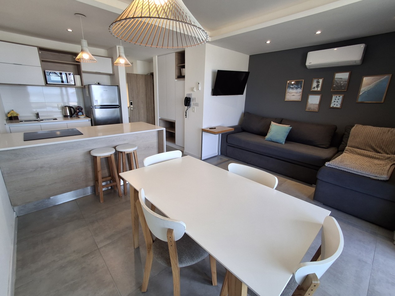 Departamento 3 ambientes planta baja en complejo Flow Las Gaviotas 28 y playa
