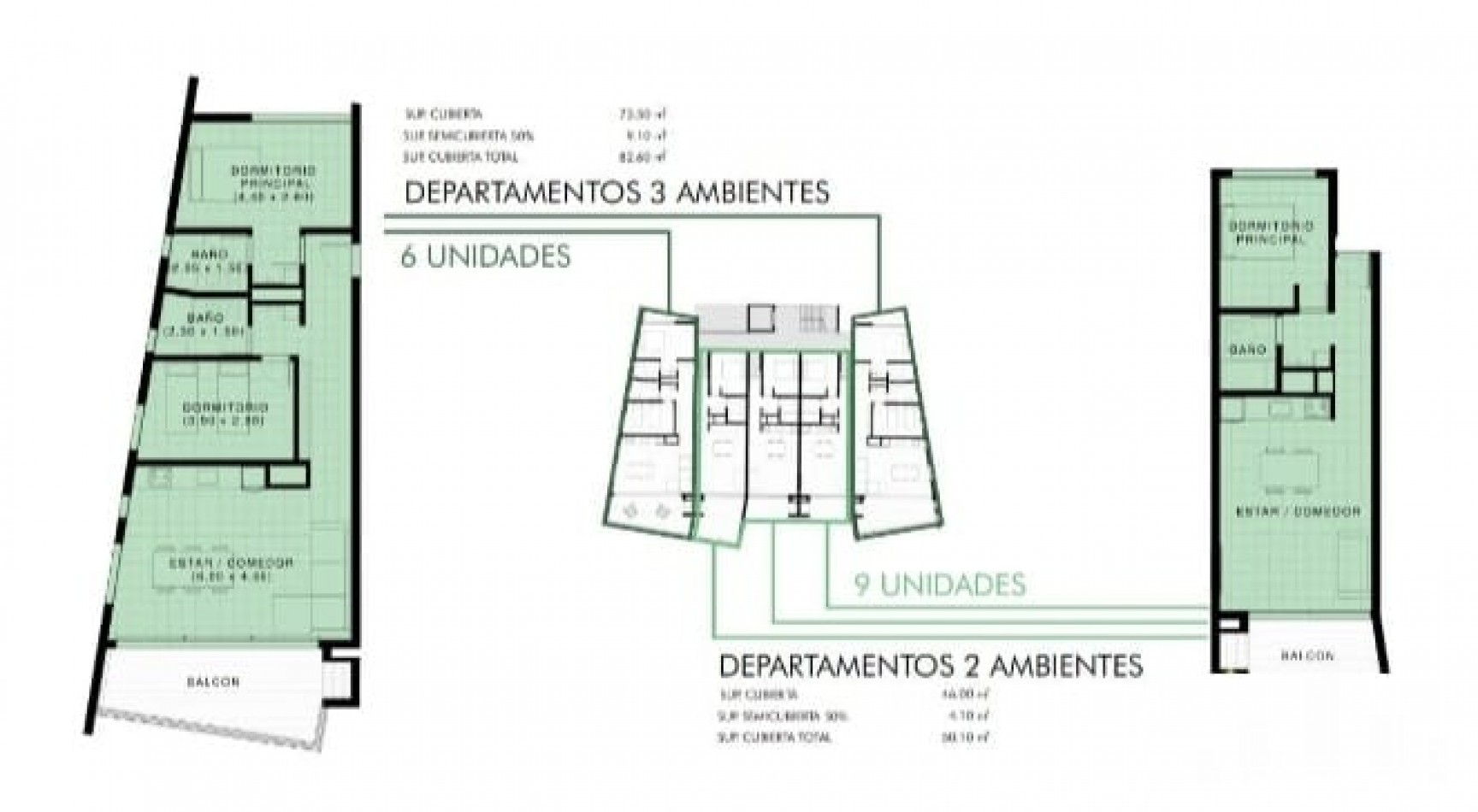 Departamentos en pozo 2 y 3 ambientes 